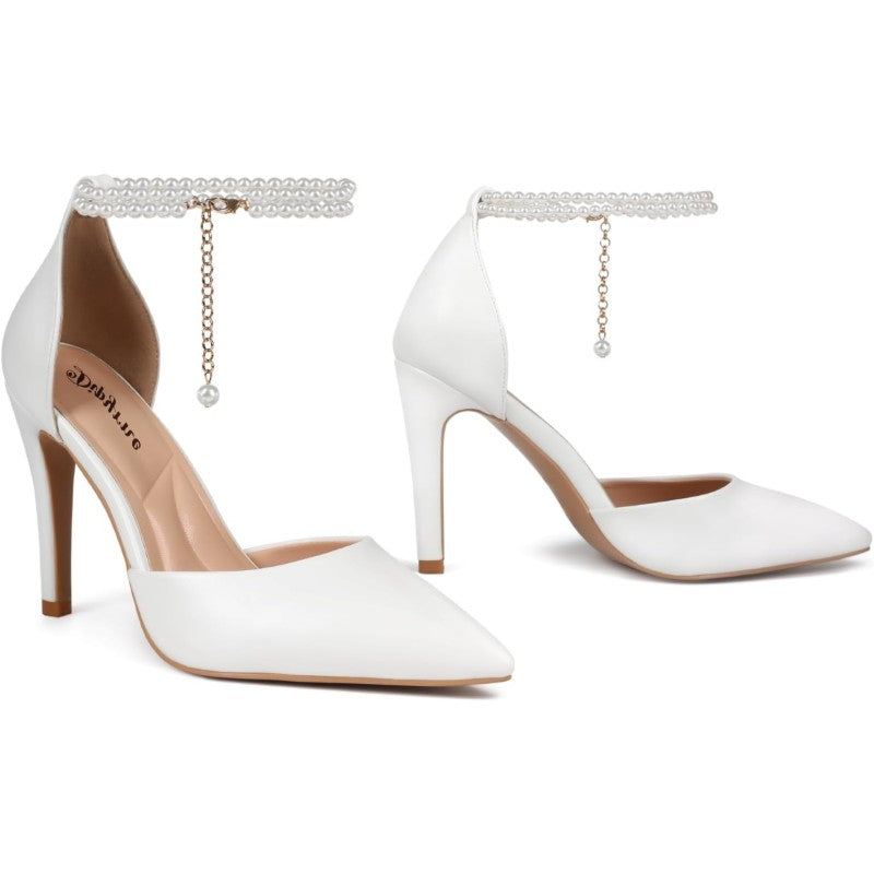 s High Heels Closed Pointed Toe Sexy Lace Up Wedding Evening Dress Pumps Shoes