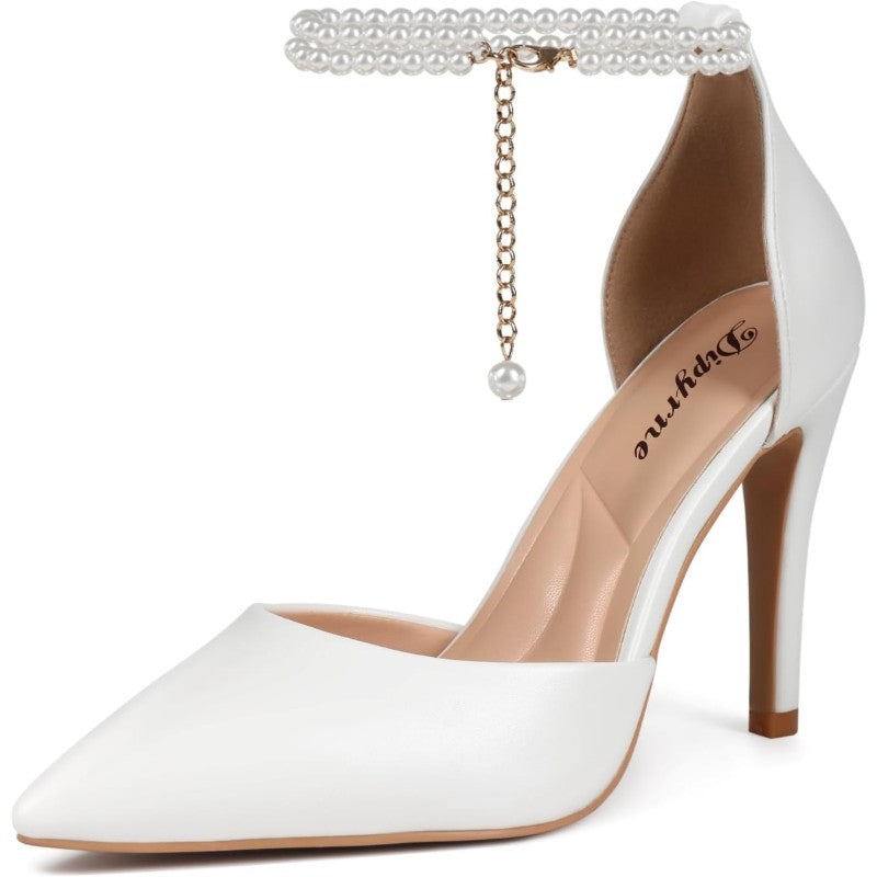 s High Heels Closed Pointed Toe Sexy Lace Up Wedding Evening Dress Pumps Shoes